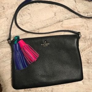 Kate Spade Black Leather Crossbody Purse - 66% Off